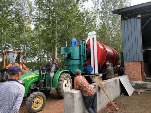 水稻烘干機安裝現場